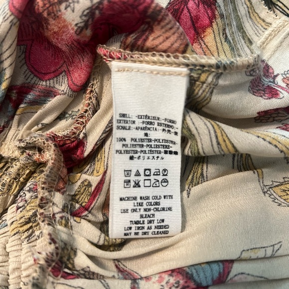 Free People Purple Haze Floral and Bird Print Tunic/ Mini Dress sz XS - Picture 7 of 8